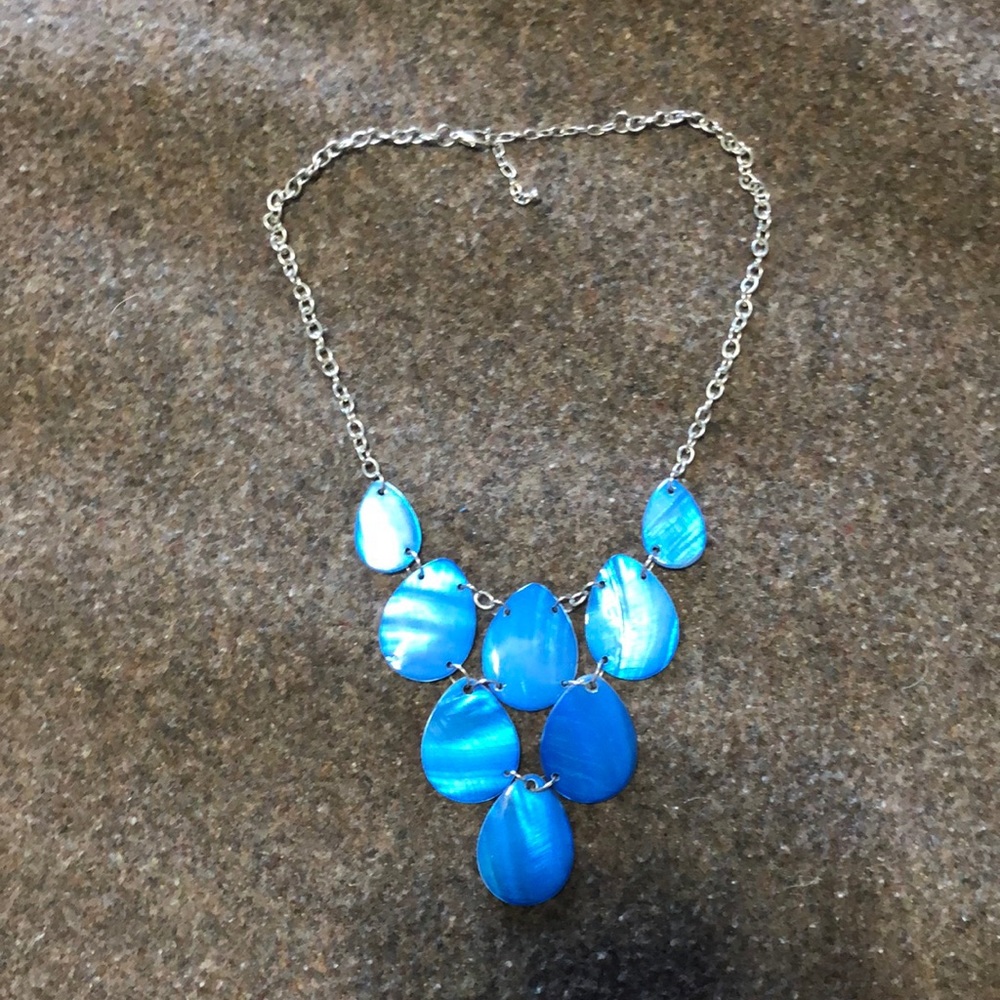 Blue cascade necklace